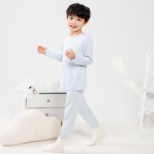 棉果果商场同款春季新品兰精莫代尔80-130尺码内衣家居服睡衣上衣+裤子套头套装M111302423107 商品图0