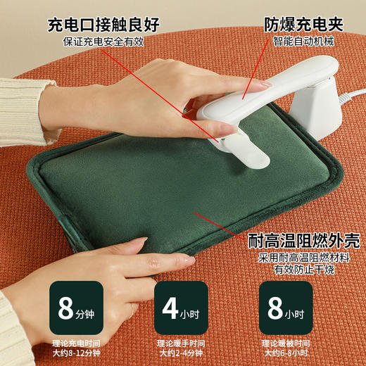 雀说~2023国标热水袋充电式暖水袋暖手宝水电分离电热宝新款防爆暖宝宝009 商品图2