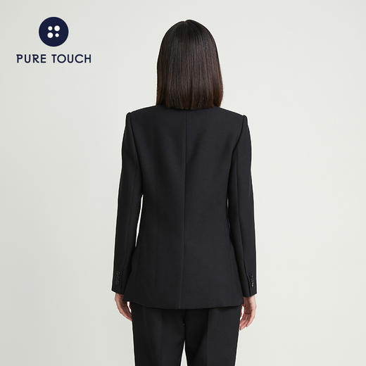 pure touch女士西服羊毛上衣时尚休闲黑色西装通勤百搭外套 商品图4