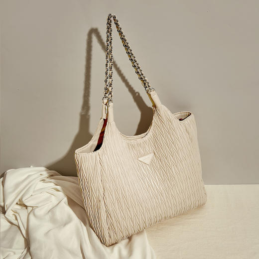 Safiya/索菲娅2023新款时尚托特包大容量腋下包女士手提单肩斜挎女包SF9158046Y 商品图10