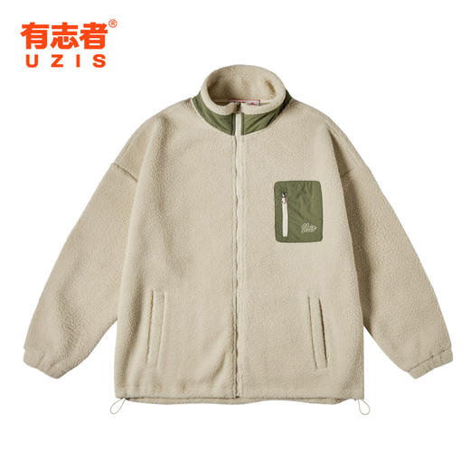 有志者UZIS运动外套男休闲宽松潮流撞色秋冬保暖拉链外套上衣暖阳 商品图0