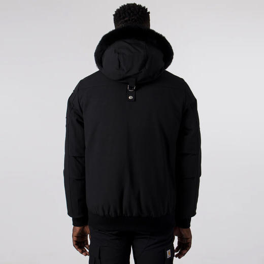 MOOSE KNUCKLES 男士金属驼鹿指节徽标连帽羽绒服 黑色 M32MB000S 305 商品图2