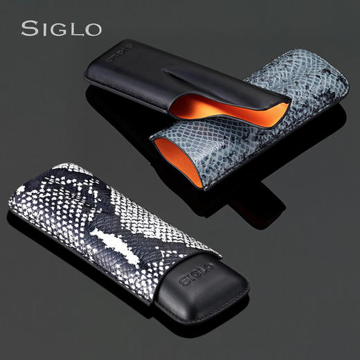 Siglo Snakeskin Cigar Case世纪小牛皮便携雪茄盒蛇皮纹雪茄套 商品图0