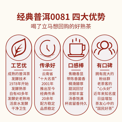 【双11专享】澜沧古茶2023年0081小萌饼云南普洱熟茶 商品图5
