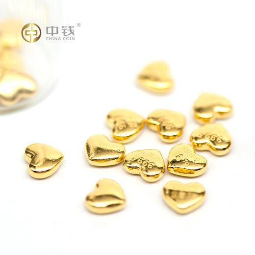 黄金 1克金豆豆  1克金瓜子 1克金心 1克金五角星  Au9999  送礼 攒金 收藏 商品图8