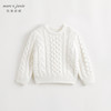 马克珍妮秋冬装新款 女童柔蓝绒圆领休闲绞花毛衣 231956 商品缩略图0