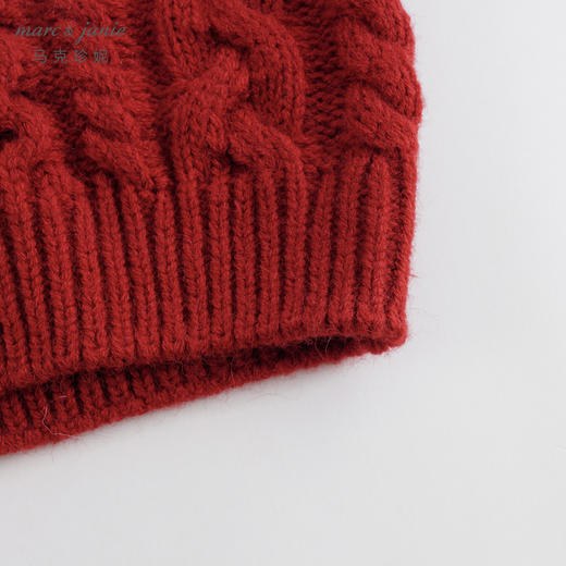 马克珍妮秋冬装新款 女童柔蓝绒圆领休闲绞花毛衣 231956 商品图3