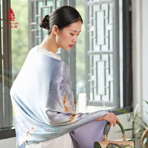 SAINTJOY/上久楷真丝披肩 女式真丝披肩  呦呦鹿鸣 PJS23001 商品图13