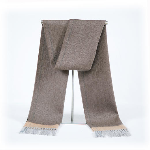 鑫缘 双面色织羊绒围巾 GD0030 商品图1