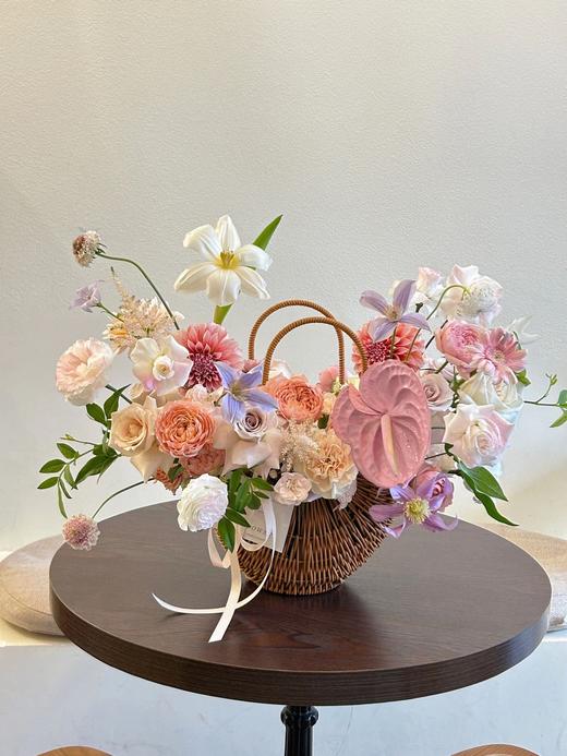 【新款】藤编半月花篮（直径20径深12高度30） 商品图9