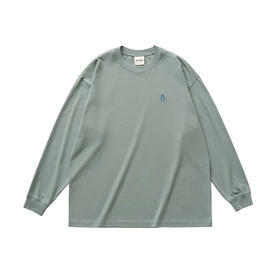 吃茶去chichaqu 全棉圆领刺绣葫芦长袖T恤