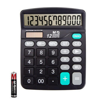 晨光（M&G）【超级爆款】文具837双电源计算器 太阳能桌面计算机12位大屏幕计算器  办公用品 单个装ADG98189 商品图1