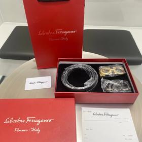 经典8字扣菲拉格慕Ferragamo男士腰带全套包装双扣头皮带