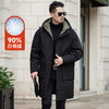 【新款DX】大依优型大码连帽羽绒服90白鸭绒中长款保暖加厚加肥加大上衣男士外套胖子 商品缩略图6