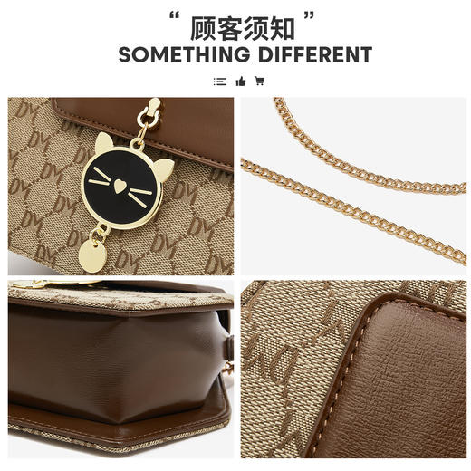 Safiya/索菲娅2023新款链条包时尚女士单肩斜挎女包 SF9161026Y 商品图5