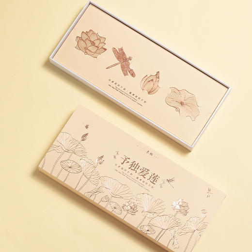 「礼盒装！四款可选」予独爱莲国潮国文创礼物金属古风书签礼盒装学生商务礼品送老师文化用品 商品图3