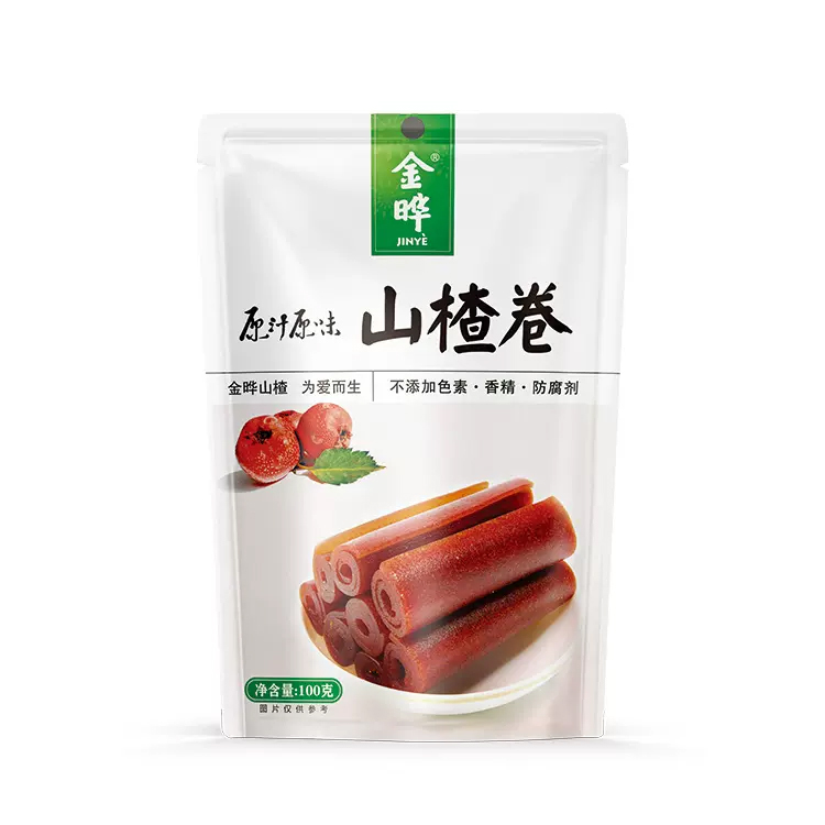 金晔原味山楂卷休闲零食山楂片干条果丹皮100g