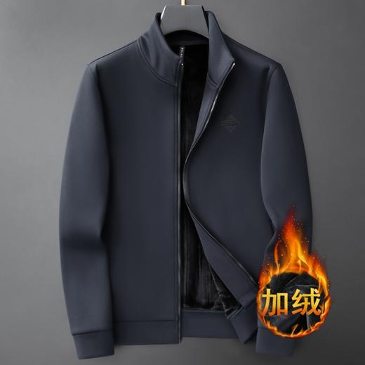 ALBB-立领男士外套秋季运动开衫加绒棒球服男装秋冬针织休闲夹克 商品图8