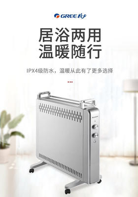 GREE 格力 大松 家用取暖器 欧式快热炉IPX4防水浴室可用电暖器 NDYB-21