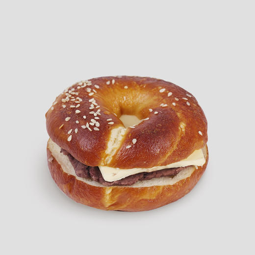 红豆黄油碱水贝果 商品图0