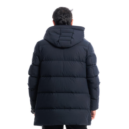 MOOSE KNUCKLES 男士金属驼鹿指节徽标连帽羽绒服 深蓝色 M32MJ152 833 商品图2