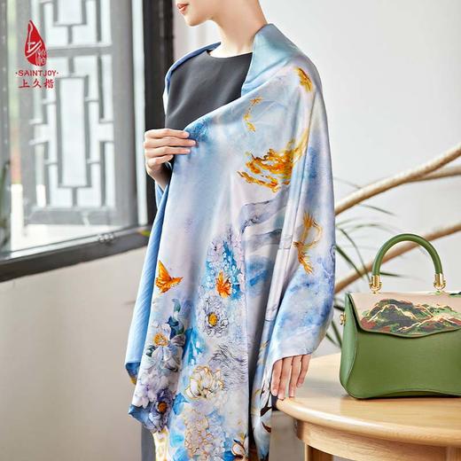 SAINTJOY/上久楷真丝披肩 女式真丝披肩  呦呦鹿鸣 PJS23001 商品图1