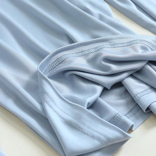 TG-TG03S272秋冬真丝长袖打底衫 桑蚕丝V领叠领内搭保暖上衣女百搭纯色 商品图2