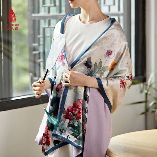 SAINTJOY/上久楷真丝披肩 女式真丝披肩  花信年华 PJS21001-1 商品图8