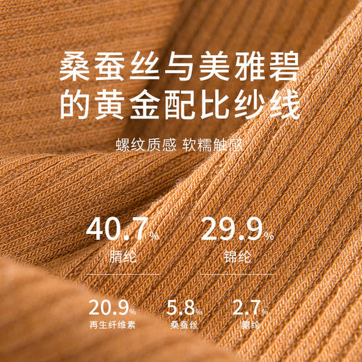 TG-TG03S265秋冬新款美亚碧桑蚕丝保暖打底衫 基础高弹紧身真丝长袖上衣 商品图2