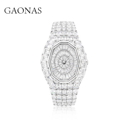 GAONAS高纳仕 女款轻奢气质重磅满钻手表腕表10179SW 商品图0