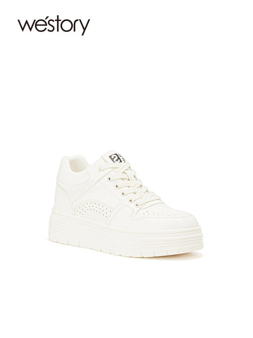 westory2023秋季新品小个子舒适增高休闲鞋时尚圆头板鞋W23CM73961 商品图0