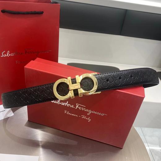 经典8字扣菲拉格慕Ferragamo男士腰带全套包装双扣头皮带 商品图5