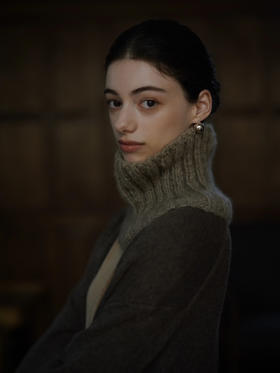 Hand Made Dark Oatmeal Neck Warmer