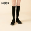 Safiya/索菲娅 2023秋冬网红新款高筒圆头松糕厚底瘦瘦长靴 SF34117031 商品缩略图1