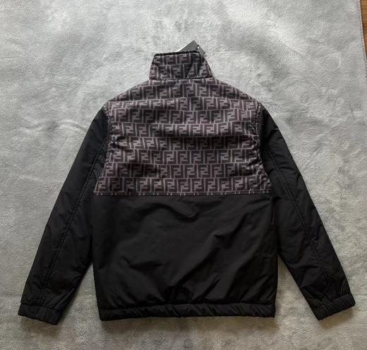 FD 男士 黑徽标印花梭织拼接 休闲棉夹克外套 Z-11088 商品图7