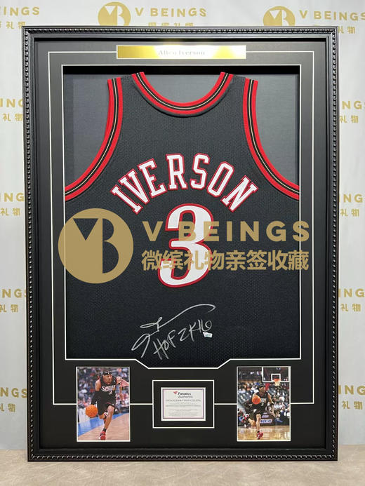 收藏系列 艾弗森 76人队3号黑色加签 亲笔签名球衣 商品图1