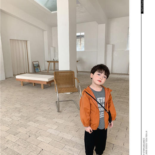 【连帽的设计，优质的材料！】男童帅气潮装童装春秋2023新款儿童外套洋气宝宝夹克连帽韩版lm 商品图1