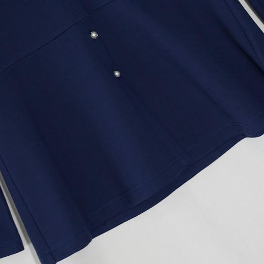 VIVIAN LIU薇薇安刘R2347308秋女装新款木耳边领收腰长袖针织衫 商品图4