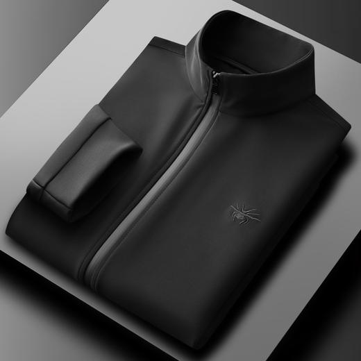 ALBB-立领男士外套秋季运动开衫加绒棒球服男装秋冬针织休闲夹克 商品图0