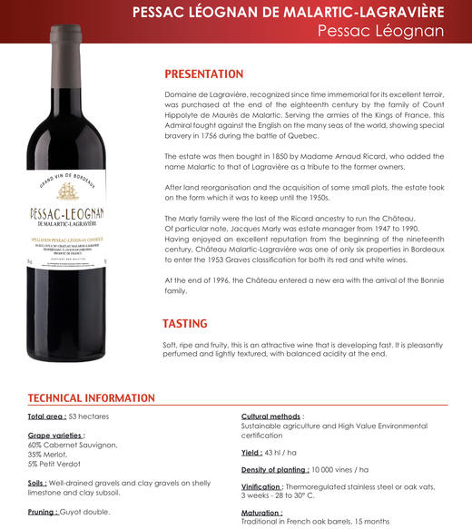 【名庄系列】玛拉佩萨克干红 2015 商品图0