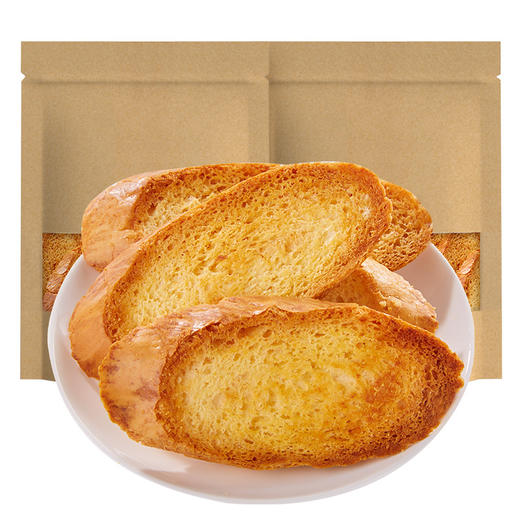 【外皮醇香酥脆！法式奶香面包】色泽金黄，炭烤奶香情；面包饼干焦脆香，满口芬芳甜；干片早餐饼干香酥烤馍片零食大全各种美食整箱小包装放心吃进口中老年健康 商品图4
