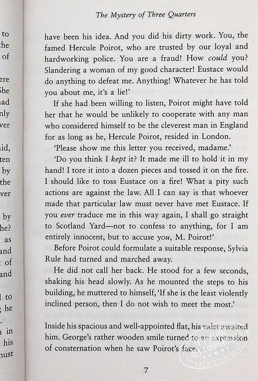 【中商原版】四分之三的奥秘 The Mystery of Three Quarters 英文原版 Sophie Hannah 奇幻悬疑惊悚推理小说 商品图6