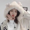 【韩版风格设计，轻松搭配各种服饰！】新款甜美可爱耳朵毛绒针织雷锋帽女冬季韩版保暖防寒加绒护耳帽子lm 商品缩略图3
