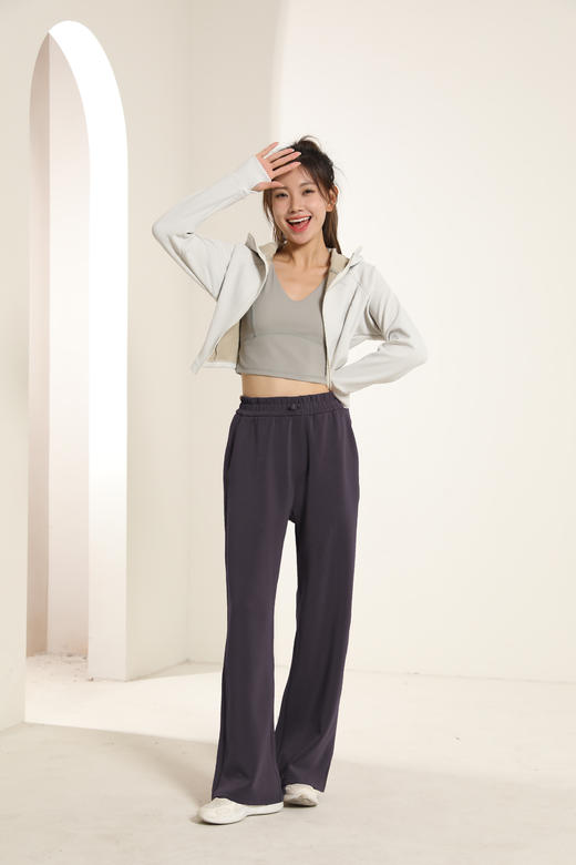 哈瓦塔砂洗舒适加厚阔腿休闲运动套装H340104+H321153 商品图9