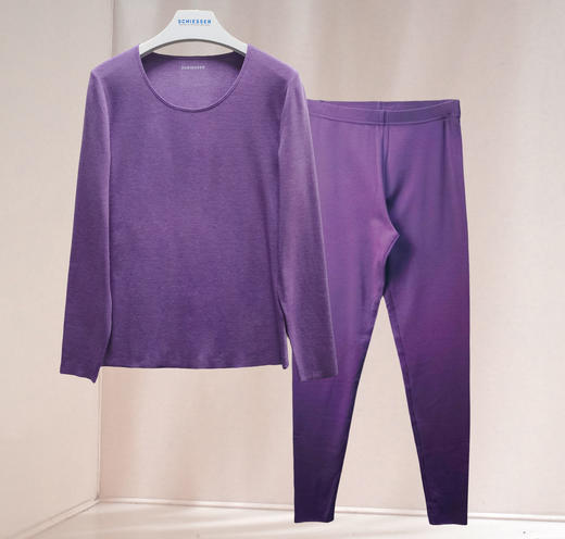 【阿米诺舒肤】SCHIESSER德国舒雅女士62.1%莫代尔粘纤28.6%腈纶+9.3%氨纶290g保暖衣套装尺码S-XXL 60/19289W 商品图0