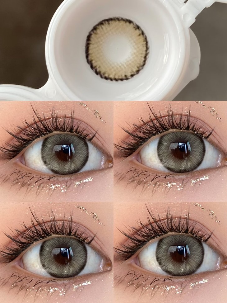 YUKICON 年抛隐形眼镜 丝绒橄榄 14.0mm 1副/2片 左右度数可不同-VVCON美瞳商城9