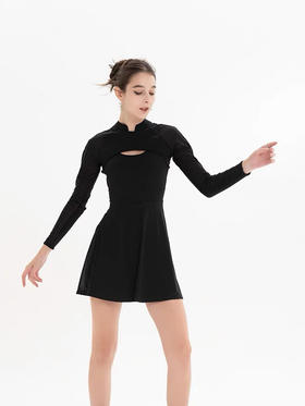 FayWeaver｜新中式立领轻运动拼接长袖短衫 [ 黑AW23FMH3BK / 白AW23FMH3WH ]