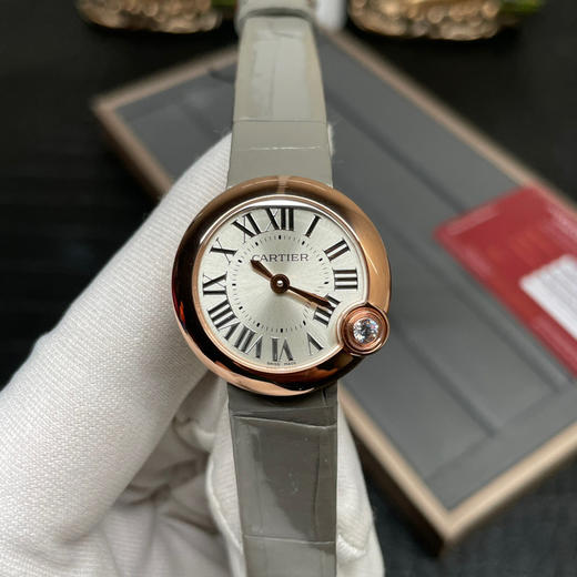 V6卡di亚蓝气球，同步zp157石英机芯，直径30毫米，女士腕表，密底，皮表带，石英机芯 商品图5