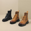 时尚百搭，复古擦色里外全皮毛线筒系带马丁靴短靴SSS5688 商品缩略图4