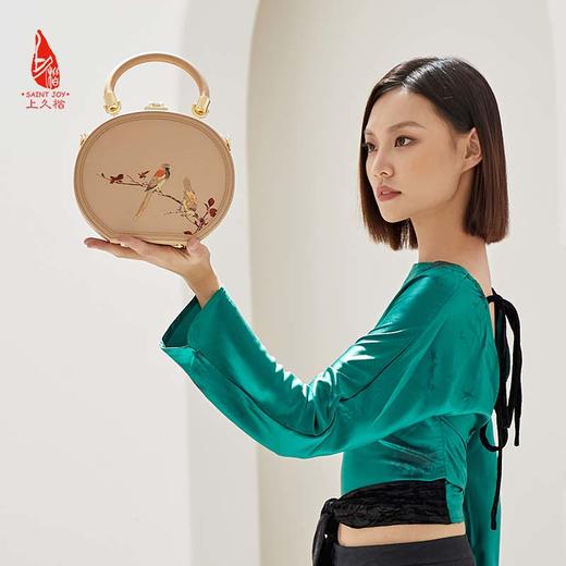 SAINTJOY/上久楷 宋锦女式拎包   鹊上枝头 BWS23A0402 商品图5